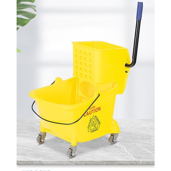 24-Liters Household Window Cleaning Plastic Square Mop Bucket with