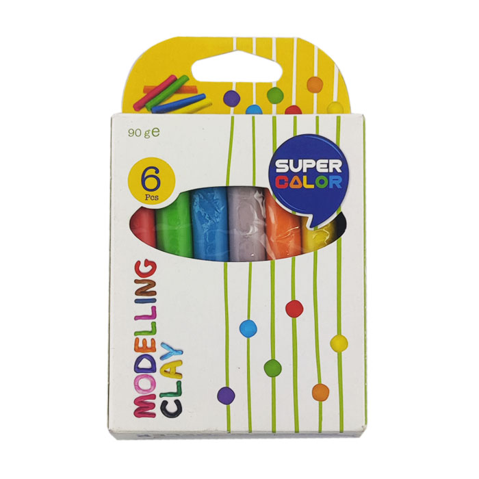 Super Color Modelling Clay 6 Pieces - Maison Handal