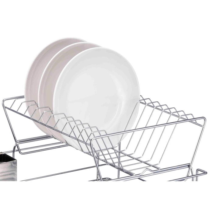 2 Tier Stainless Steel Dish Rack - Maison Handal