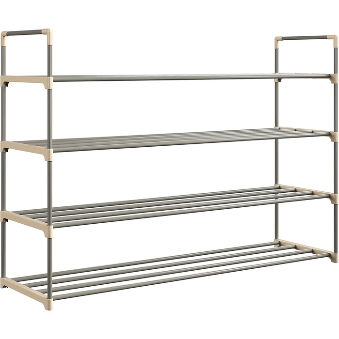 Multi Purpose 4 Tier Shoe Rack Grey - Maison Handal